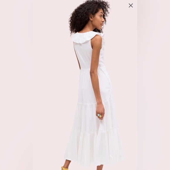 kate spade new york Ruffled Neck Poplin Dress - Picture 3 of 16
